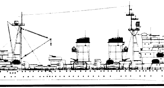 Крейсер SNS Canarias 1969 [Heavy Cruiser] - чертежи, габариты, рисунки